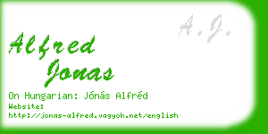 alfred jonas business card